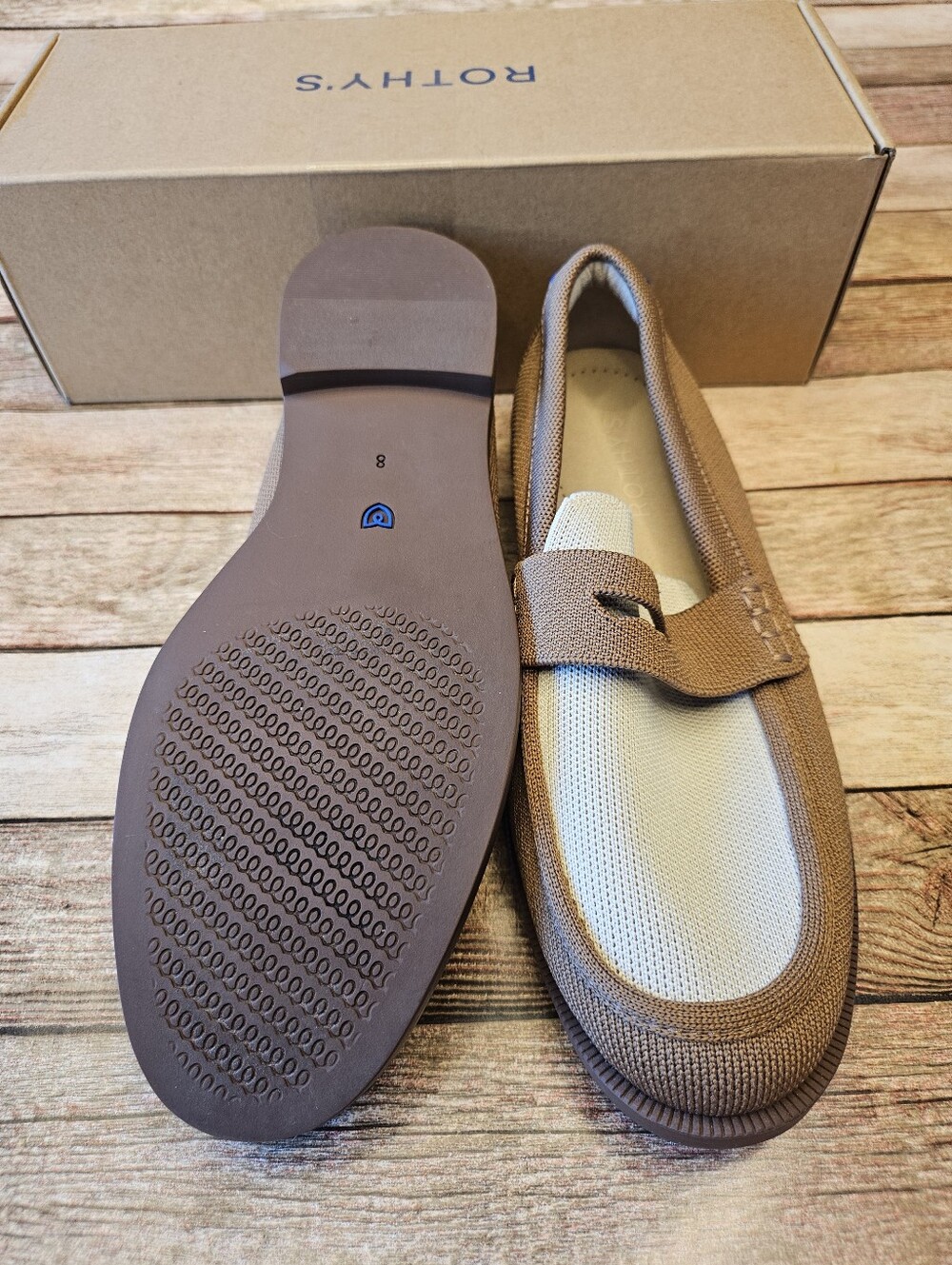 Rothy's The Penny Loafer shoes in the Cortado colorway. - Picture 9 of 9